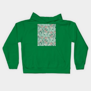 Matisse Pink and Teal Flowers Kids Hoodie